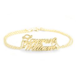 Bracelet Deux Prénoms avec Cœur