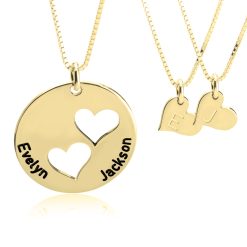 Colliers Mère Fille avec Cœur