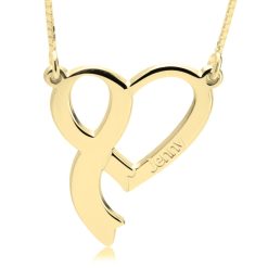 Collier Cœur avec Ruban