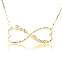 Collier Double Cœur Infini