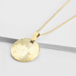 Collier Empreinte Digitale Circulaire