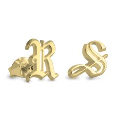 Boucles d'Oreilles Initiale Gothique