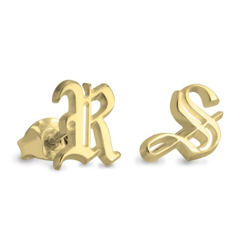 Boucles d'Oreilles Initiale Gothique