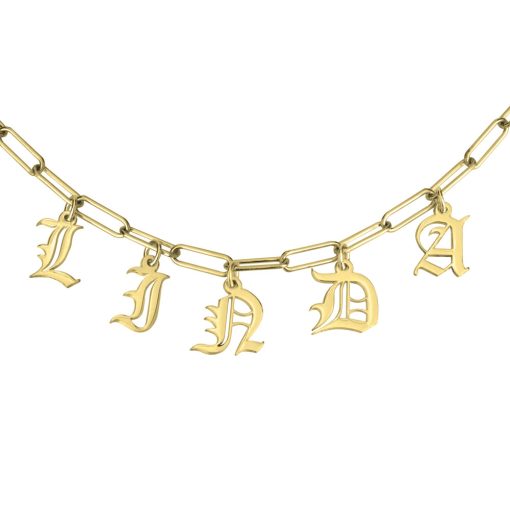 Collier Prénom avec Chaîne Trombone