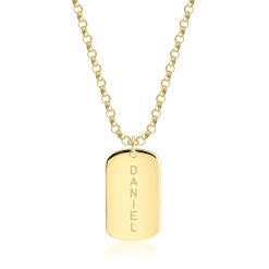 Collier Homme avec Plaque Militaire