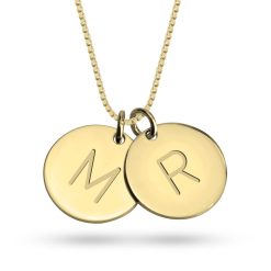 Collier Pendentifs Ronds avec Initiales