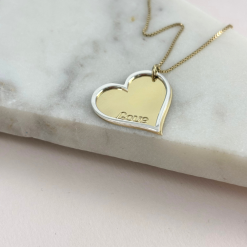 pendentif double cœur personnalisé
