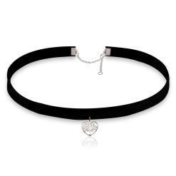 Collier Choker Arbre de Vie et Cœur