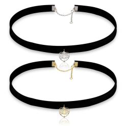 Collier Choker Arbre de Vie et Cœur