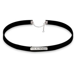 Collier Choker avec Chiffres Romains