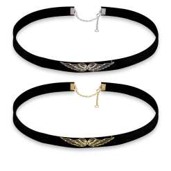 Collier Choker Ailes d'Ange Etendues