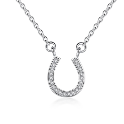 Collier Fer à Cheval avec Pierres en Cristal