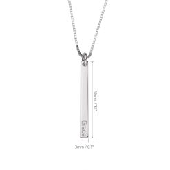 Collier Barrette Fine Verticale