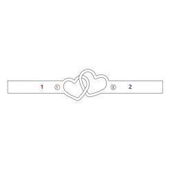 Bague Cœurs avec Prénoms et Pierres de Naissance