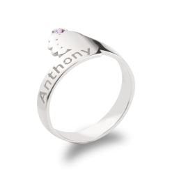Bague Pied de Bébé Personnalisée