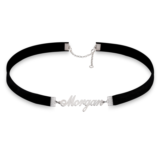 Choker Velours Noir Personnalisé avec un Prénom