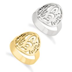 Chevalière Monogramme Ajouré