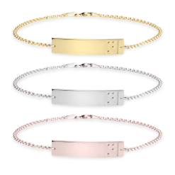 Bracelet Gourmette en Braille