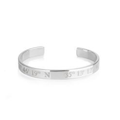 Bracelet Jonc avec Longitude et Latitude