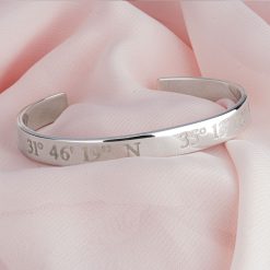 Bracelet Jonc avec Longitude et Latitude