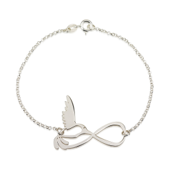 Bracelet Infini avec Oiseau