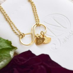 Bracelet Infini avec Charms Cœur Initiale