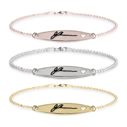 Bracelet Signature avec Cœur Découpé