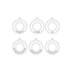 Collier Double Disc Gravé avec Pierres de Naissance