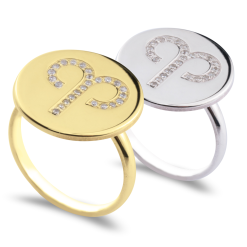 Bague Signe Zodiague avec Zirconium