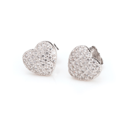 Boucles d'Oreilles Cœur Zirconium