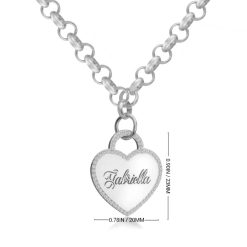 Collier Cœur avec Prénom et Zirconium