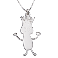 Colliers Gravés avec les Dessins de vos Enfants