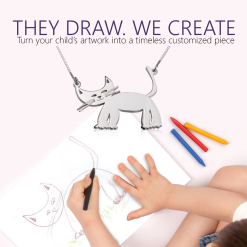Colliers Gravés avec les Dessins de vos Enfants