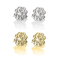 Boucles d'Oreilles Monogramme Ondulé