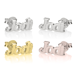Boucles d'Oreilles Clous avec Prénom