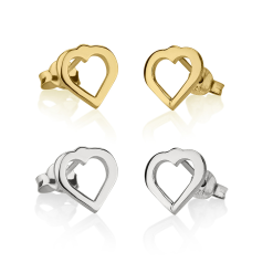 Boucles d'Oreilles Cœur Ouvert