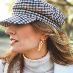 Boucles d'Oreilles Pendantes avec Ailes d'Ange