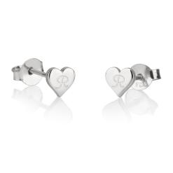 Boucles d'Oreilles Clous Cœur