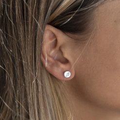 Boucles d'Oreilles Initiale Gravée