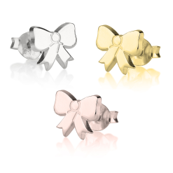 Boucles d'Oreilles Clous Nœud Papillon