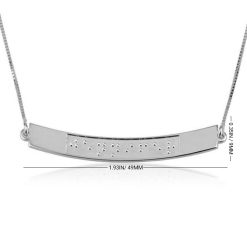 Collier Barre Incurvée Gravure Braille