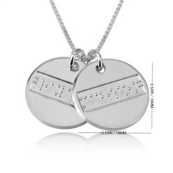 Collier Cercles avec Prénoms Gravure Braille