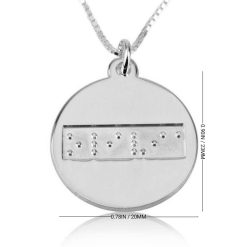 Collier Prénom avec Gravure Braille