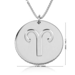 Collier Pendentif Disque Zodiaque