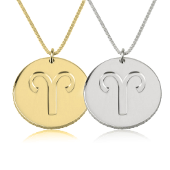 Collier Pendentif Disque Zodiaque