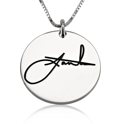Collier Cercle avec Signature