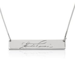 Collier Barre Ecriture Manuscrite