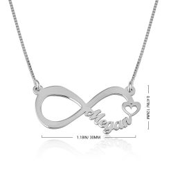 Collier Prénom Infini avec Cœur