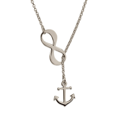 Collier Infini avec Ancre Marine
