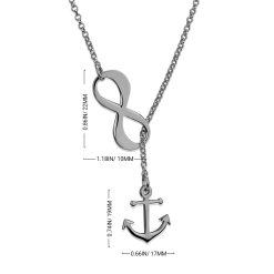 Collier Infini avec Ancre Marine